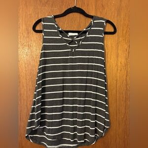 Gray Striped Women's Tank top